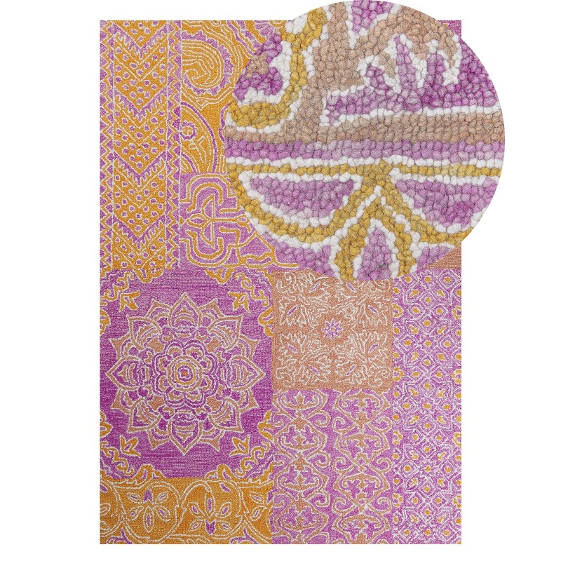 Dywan wełniany 140 x 200 cm wielokolorowy AVANOS