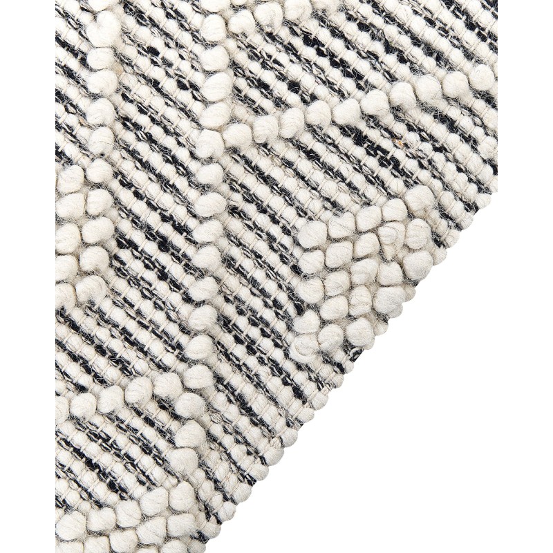 Dywan wełniany 160 x 230 cm czarno-biały KAVAK