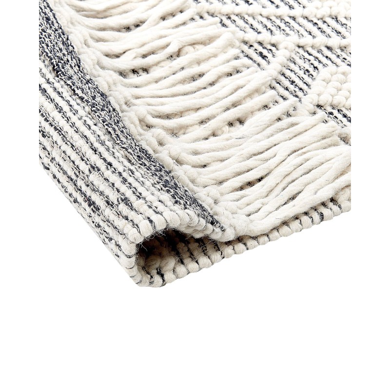 Dywan wełniany 160 x 230 cm czarno-biały KAVAK