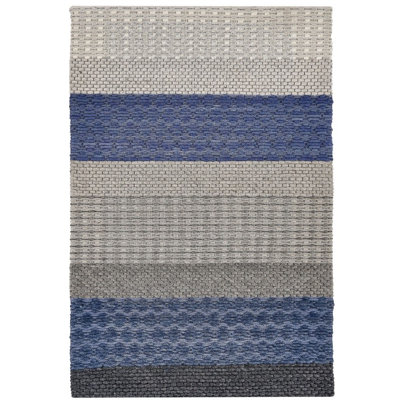 Dywan wełniany 140 x 200 cm niebiesko-szary AKKAYA