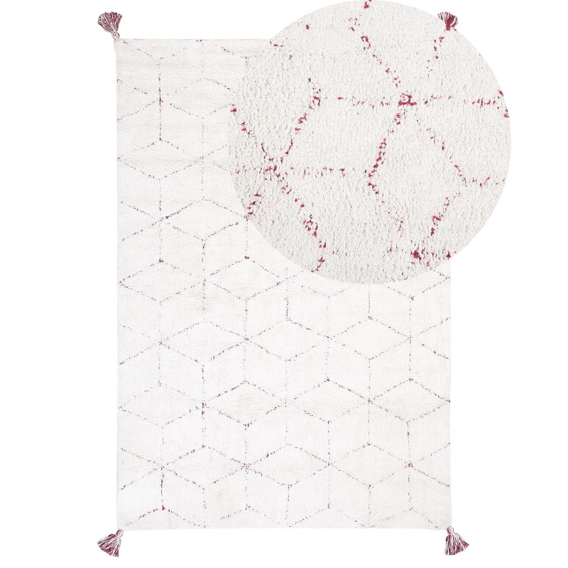 Dywan shaggy 140 x 200 cm biały SAKARYA