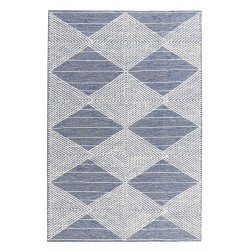 Dywan wełniany 140 x 200 cm beżowo-niebieski DATCA