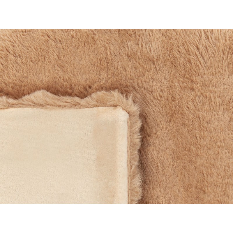 Koc SALKA Sztuczne futro 150 x 200 cm Brązowy