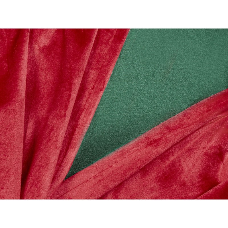 Zestaw 2 poduszek dekoracyjnych MARSHMALLOW Welur 45 x 45 cm Czerwony Zielony Wzór świąteczny