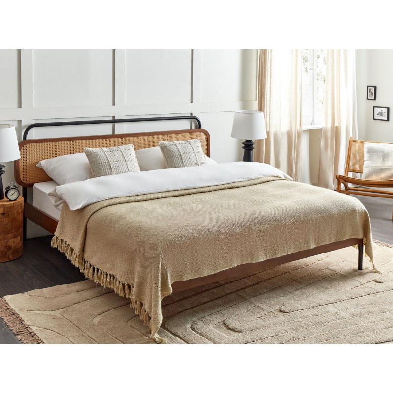 Koc CHAOHANI 220 x 240 cm Beżowy