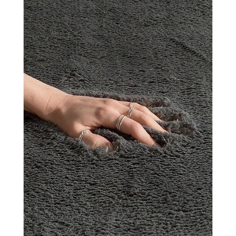 Dywan shaggy 200 x 200 cm ciemnoszary EVREN