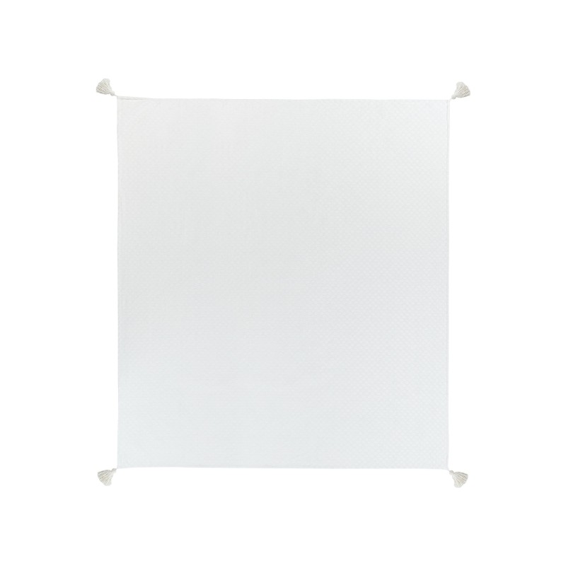 Narzuta na łóżko LINDULA Bawełna 200 x 220 cm Złamana biel