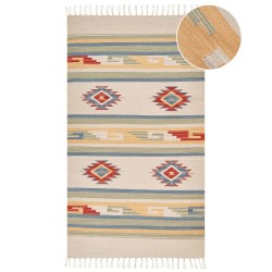 Dywan bawełniany kilim 80 x 150 cm wielokolorowy APARAN