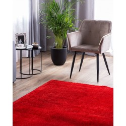 Dywan shaggy 160 x 230 cm czerwony DEMRE