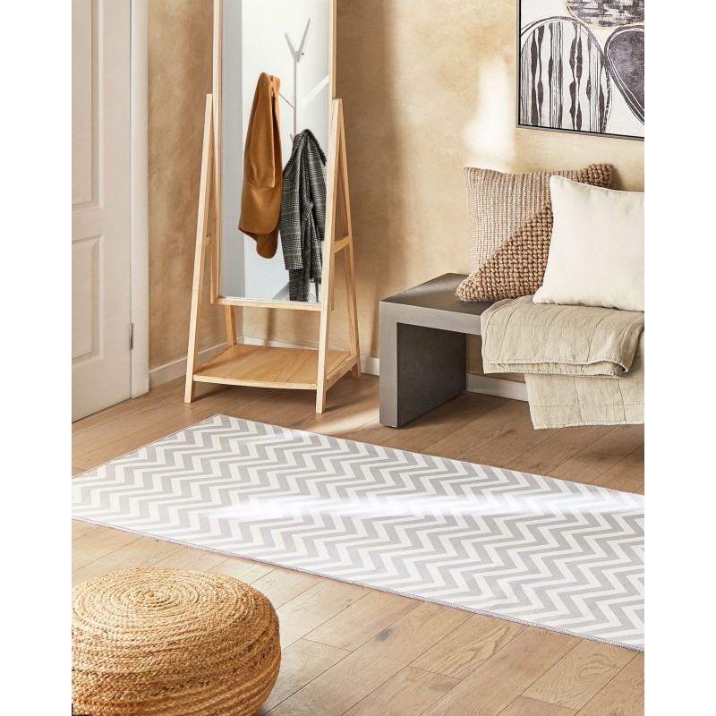 Dywan 80 x 240 cm biało-szary SAIKHEDA