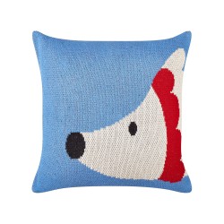 2 bawełniane poduszki dla dzieci z motywem jeża 45 x 45 cm niebieskie PASHOT