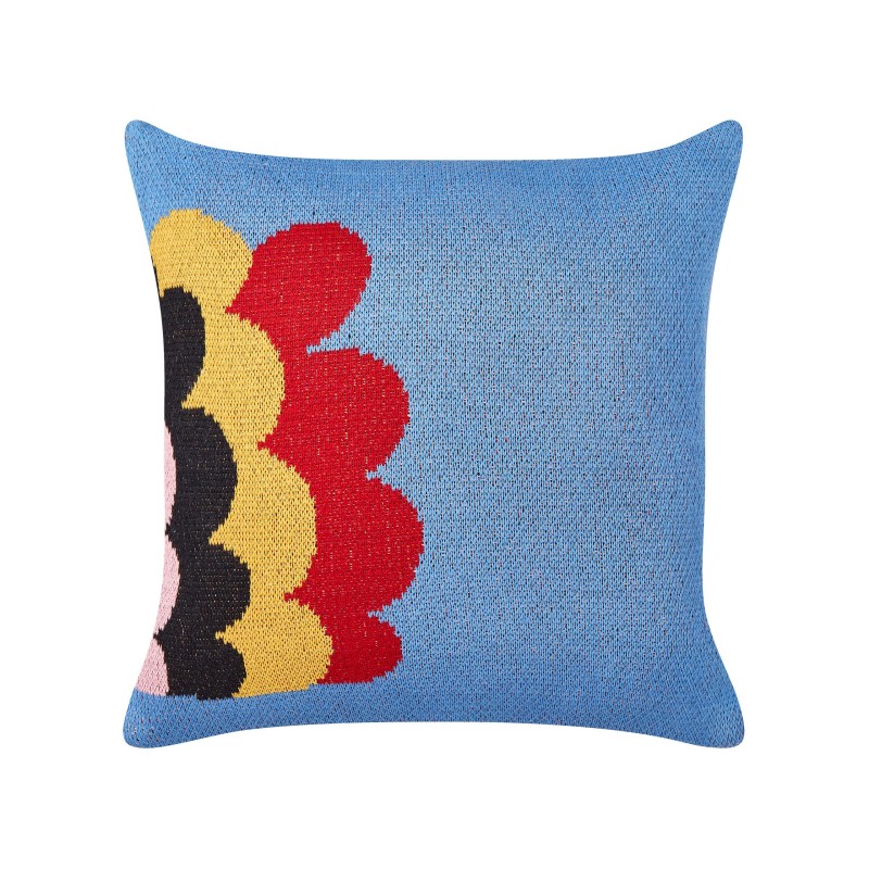 2 bawełniane poduszki dla dzieci z motywem jeża 45 x 45 cm niebieskie PASHOT