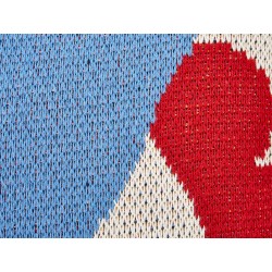 2 bawełniane poduszki dla dzieci z motywem jeża 45 x 45 cm niebieskie PASHOT