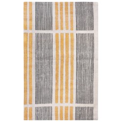 Dywan bawełniany 140 x 200 cm żółto-czarny KATRA