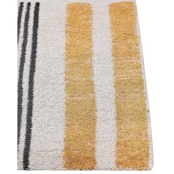 Dywan bawełniany 140 x 200 cm żółto-czarny KATRA
