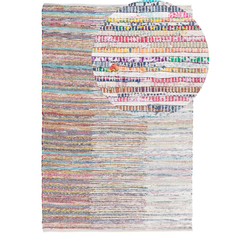 Dywan bawełniany 140 x 200 cm wielokolorowy MERSIN