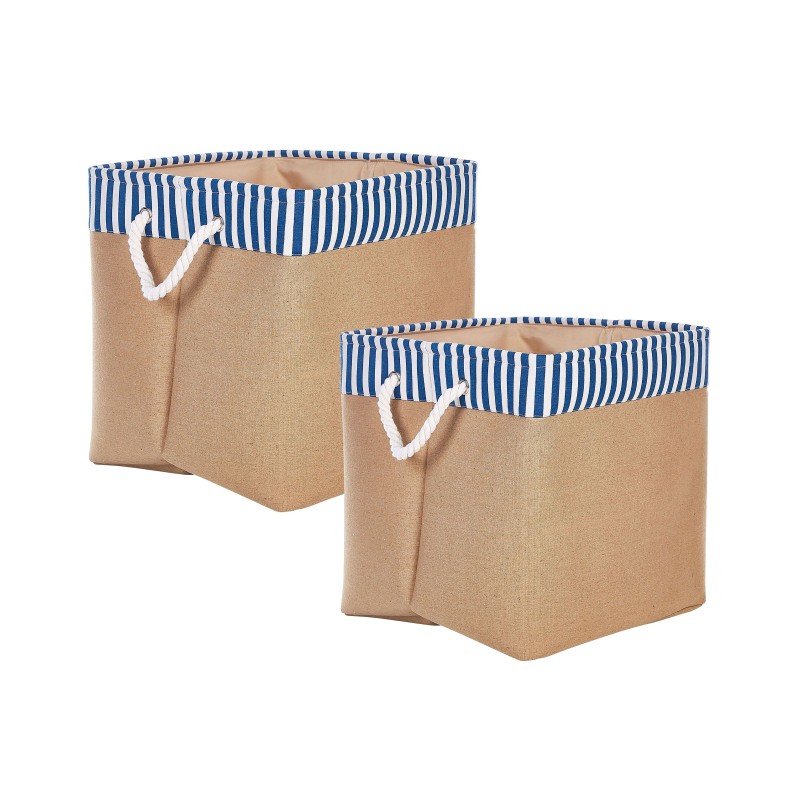 Zestaw 2 koszy TUGUL Bawełna Beżowy