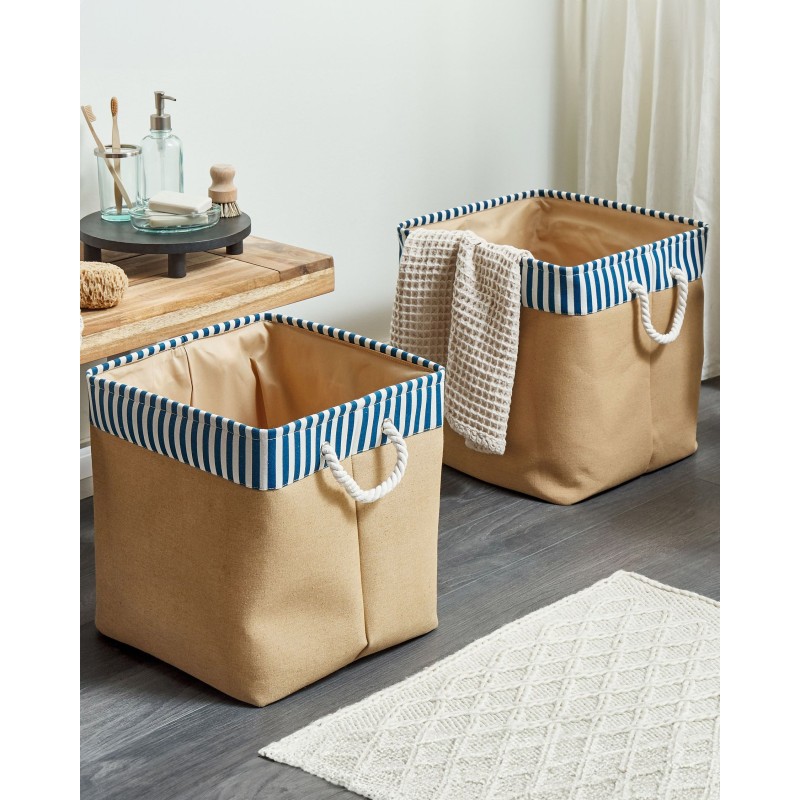 Zestaw 2 koszy TUGUL Bawełna Beżowy