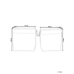 Zestaw 2 koszy TUGUL Bawełna Beżowy