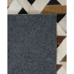 Dywan skórzany 160 x 230 cm brązowo-szary TUGLU