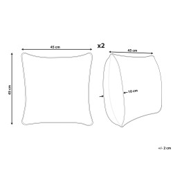 Zestaw 2 poduszek dekoracyjnych URPAD Juta 45 x 45 cm Kolorowy Wzór orientalny