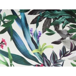 Poduszka dekoracyjna GASTERIA Welur 45 x 45 cm Zielony Wzór roślinny