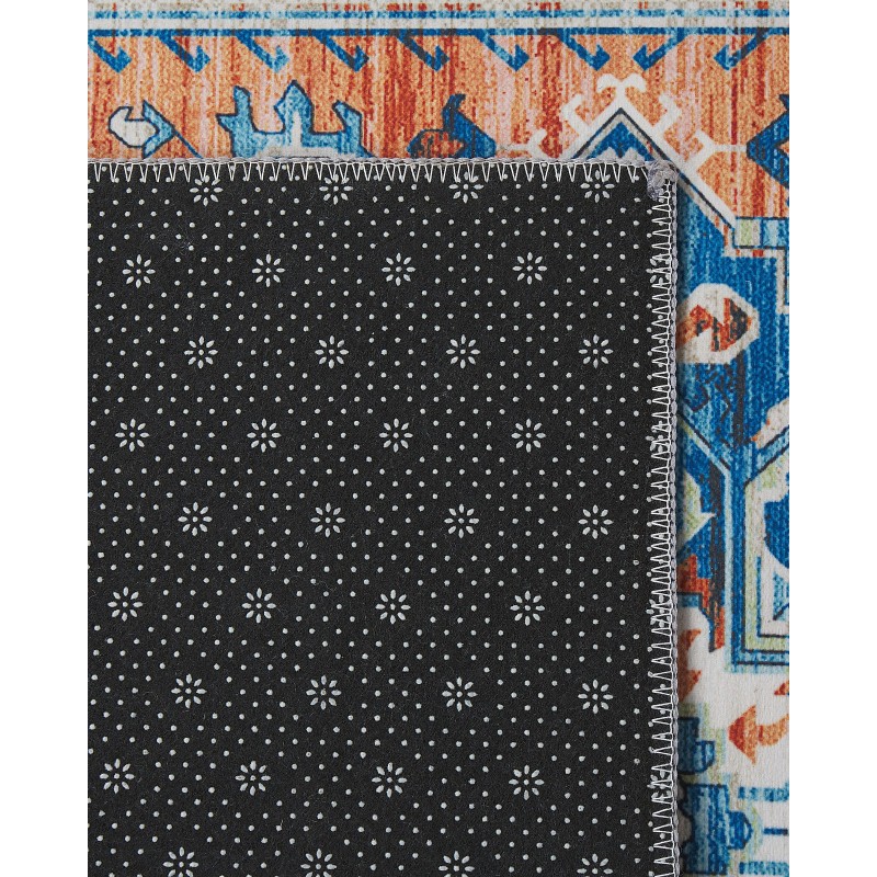 Dywan 80 x 300 cm niebiesko-pomarańczowy RITAPURAM