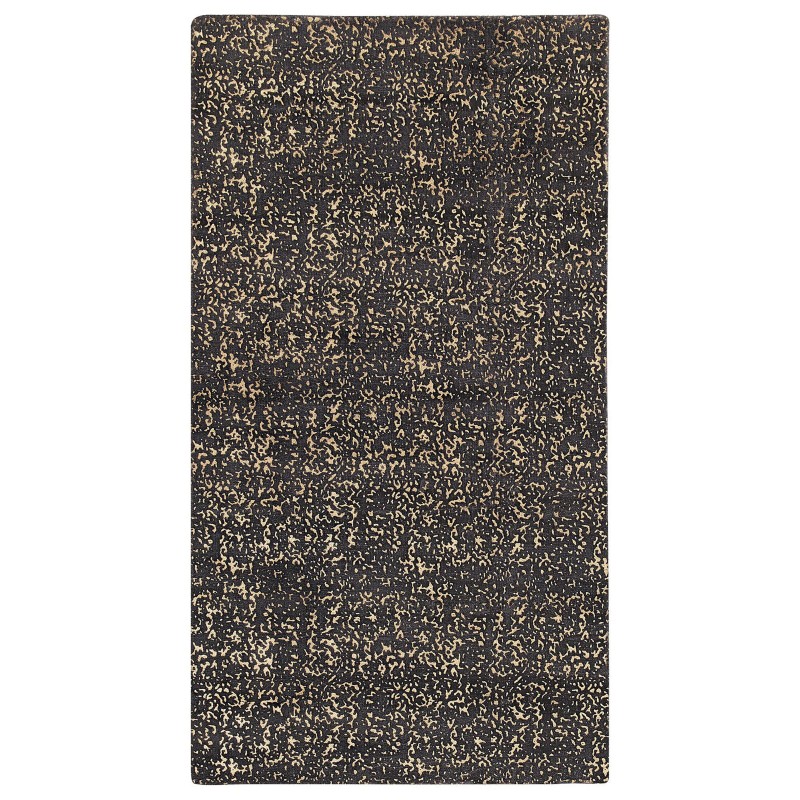 Dywan z wiskozy 80 x 150 cm szaro-złoty ESEL
