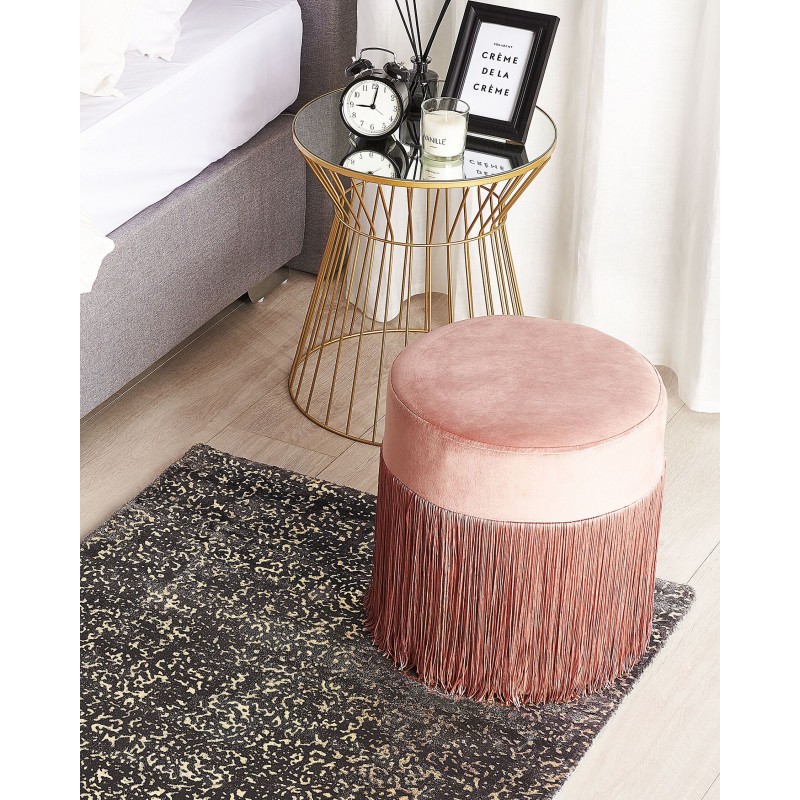 Dywan z wiskozy 80 x 150 cm szaro-złoty ESEL