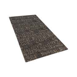 Dywan z wiskozy 80 x 150 cm szaro-złoty ESEL