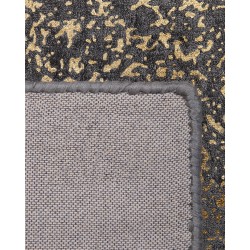 Dywan z wiskozy 80 x 150 cm szaro-złoty ESEL
