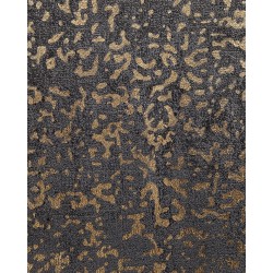 Dywan z wiskozy 80 x 150 cm szaro-złoty ESEL