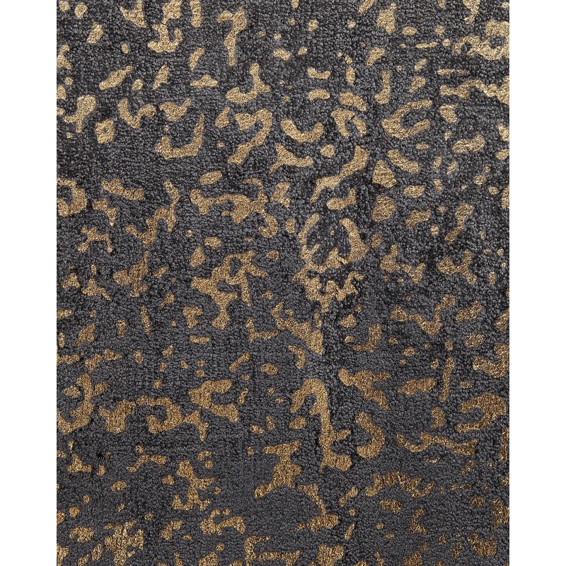 Dywan z wiskozy 80 x 150 cm szaro-złoty ESEL