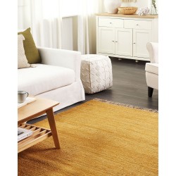 Dywan z juty 160 x 230 cm musztardowy LUNIA