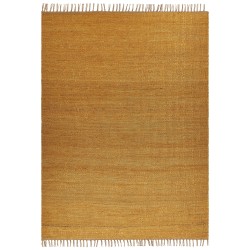 Dywan z juty 160 x 230 cm musztardowy LUNIA