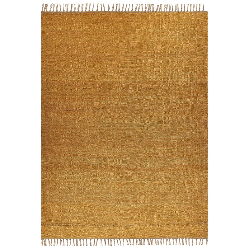 Dywan z juty 160 x 230 cm musztardowy LUNIA