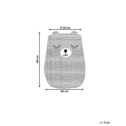 Kosz na zabawki Miś FULAN Trawa morska Naturalny