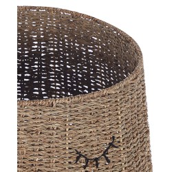 Kosz na zabawki Miś FULAN Trawa morska Naturalny