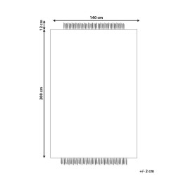 Dywan wełniany 140 x 200 cm beżowo-czarny DIVARLI