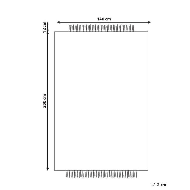 Dywan wełniany 140 x 200 cm beżowo-czarny DIVARLI