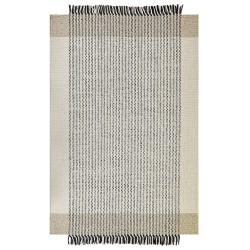 Dywan wełniany 140 x 200 cm beżowo-czarny DIVARLI