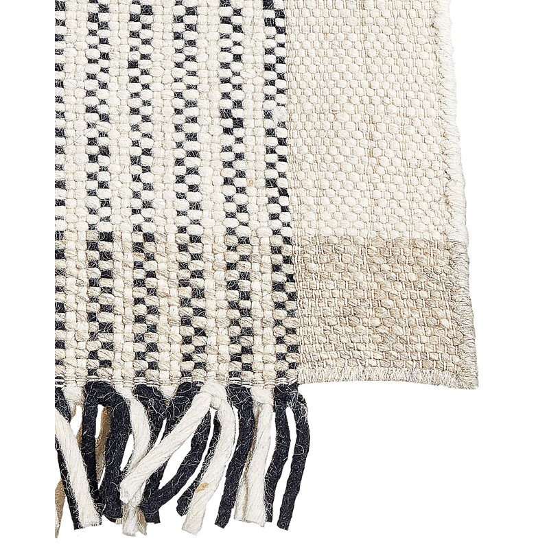 Dywan wełniany 140 x 200 cm beżowo-czarny DIVARLI