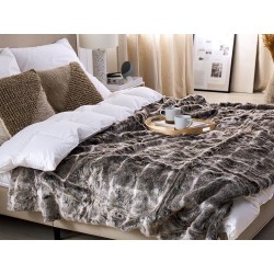 Koc TADDART 180 x 220 cm Brązowy