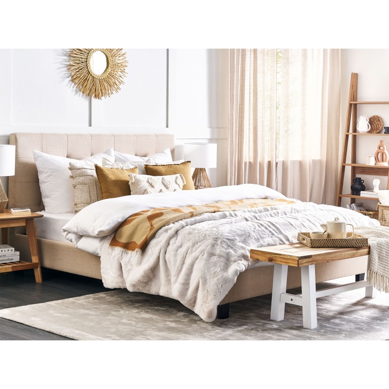 Koc CHAAB 200 x 220 cm Złamana biel