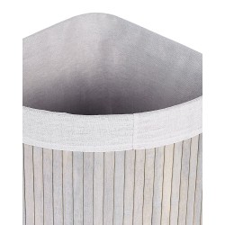 Kosz bambusowy z pokrywą jasnoszary MATARA