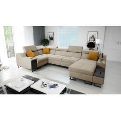 Esquinero en forma de U Avanti IV Maxi con función de cama: ¡elegancia y confort en tu sala de estar!