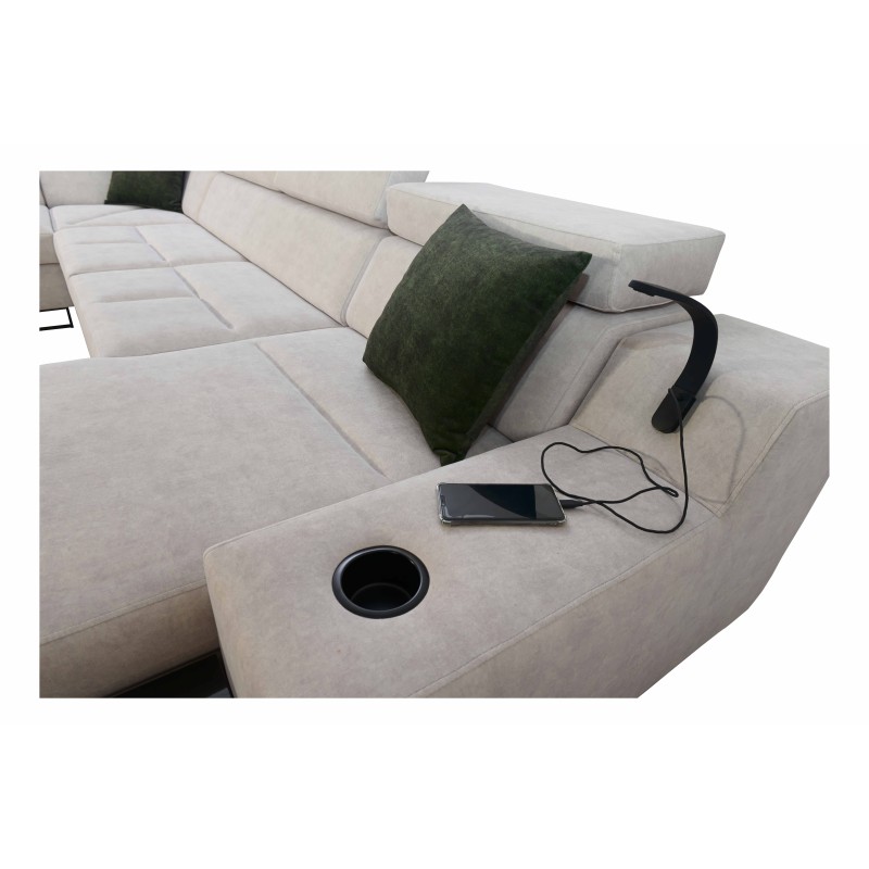 U-shaped Avanti IV Maxi corner sofa with a sleeping function - elegance and comfort in your living room!