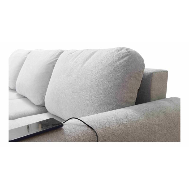 Oscar corner sofa with sleeping function and USB port – Comfort and style in your living room