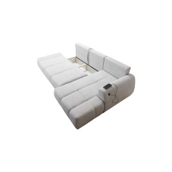 Esquinero Oscar con función de cama y puerto USB: Comodidad y estilo en tu sala de estar.