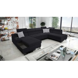 Luxus-Ecksofa in U-Form Avanti VI mit Schlaffunktion - Velours, Sawana 14